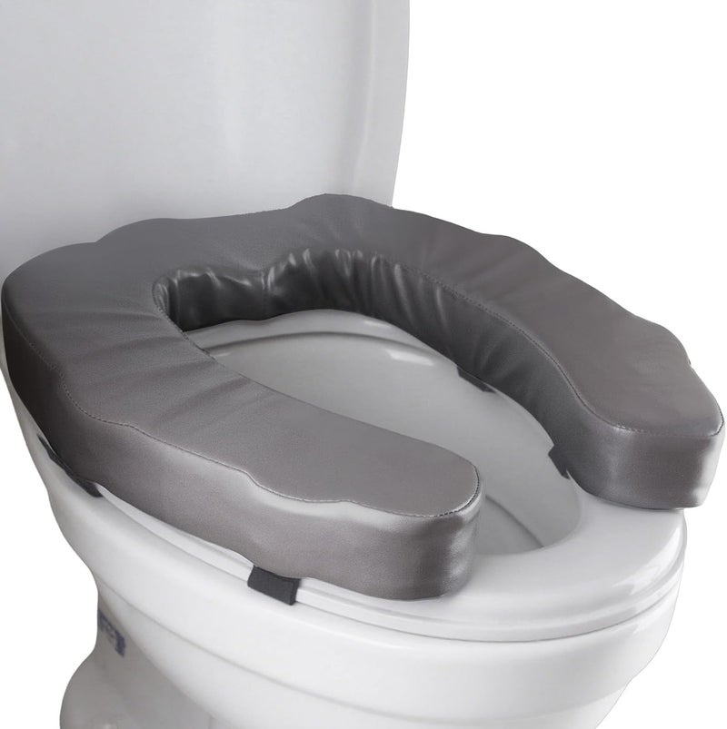 QIUCHA Raised Toilet Seat Cushion for Elderly - Adds 2 inches - U Shape Toilet Seat Riser with High-Density Foam for Enhanced Comfort & Elevation, Universal Fit - Image 1